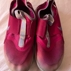 Girls pink Nike sneakers 1Y